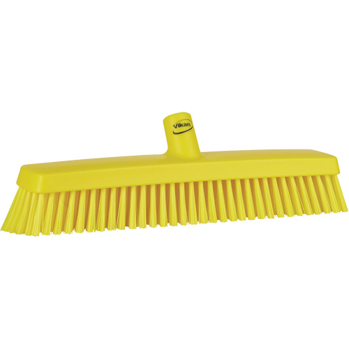 Push Broom Head, Fine/Stiff Bristles, 16-1/2", Polyester/Polypropylene, Yellow WestPier