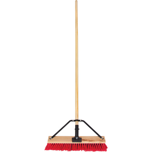 Push Broom with Braced Handle, 18", Medium, PVC Bristles WestPier