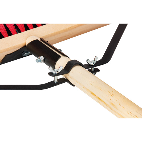 Push Broom with Braced Handle, 18", Medium, PVC Bristles WestPier