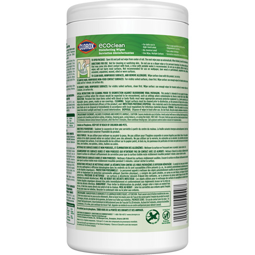 Lingettes d&eacute;sinfectantes EcoClean, 75 lingettes WestPier