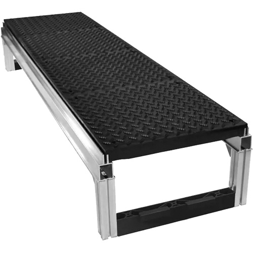 FOUNDATION Diamond-Plate Traction Modular Aluminum Work Platform Kit, 36" W x 72" D, 400 lbs. Capacity, All-Welded WestPier