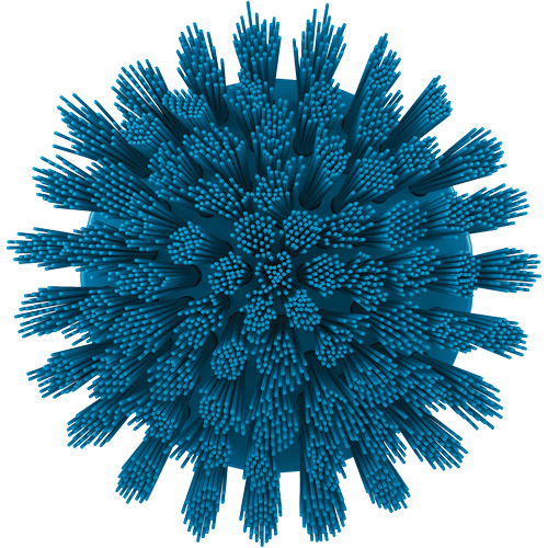 HyDrive Round Drill Brush, Extra Stiff Bristles, 3-1/10" Long, Blue WestPier