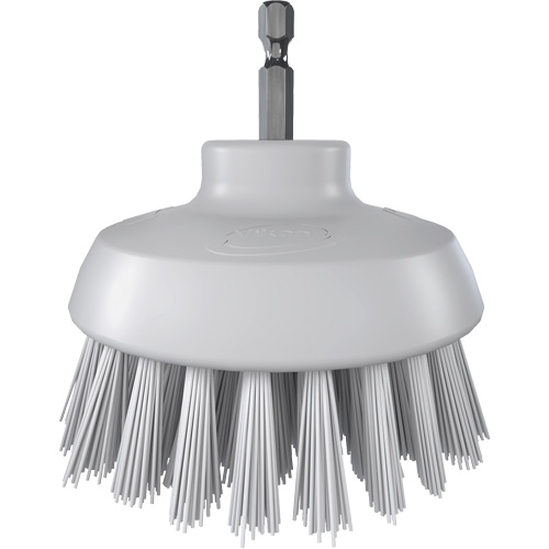 HyDrive Round Drill Brush, Extra Stiff Bristles, 3-1/10" Long, White WestPier
