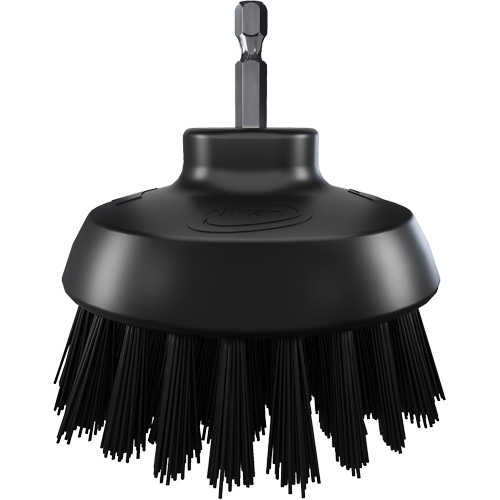 Brosse ronde HyDrive pour perceuse, Soies Tr&egrave;s ferme, Longueur de 3-1/10", Noir WestPier