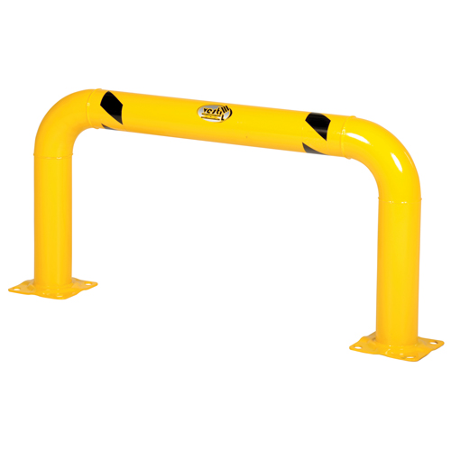 Garde-corps &agrave; profil &eacute;lev&eacute; pour machines, 4' la x 2' h, Jaune WestPier
