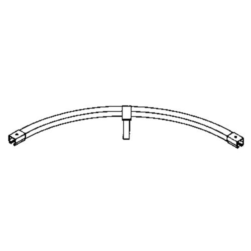 Floor Mounted 90° Curved Curtain Partition Track, 3' L WestPier