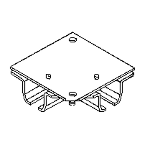 Ceiling Mount Curtain Partition 90° Corner Connector WestPier