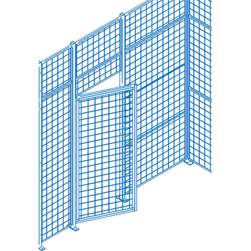 Composantes pour partitions & cloisons grillag&eacute;es - Portes battantes, 3' la x 7' h WestPier
