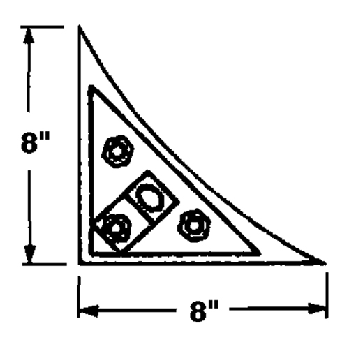 Wheel Chock, 8" x 8" x 8", Black WestPier