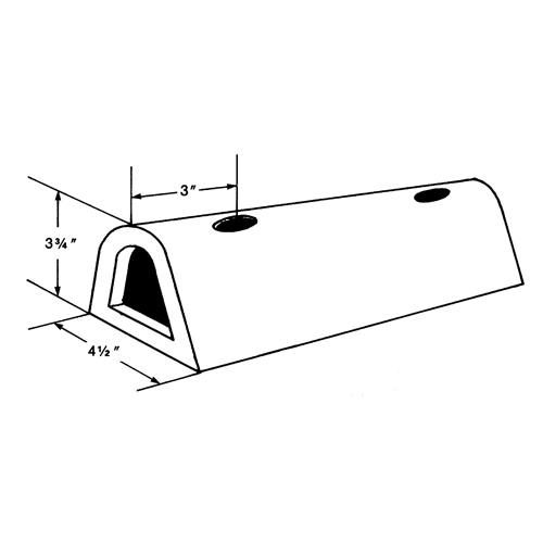 D&eacute;fenses de quai en caoutchouc refoul&eacute;, Caoutchouc, 4-1/2" la x 12" lo x 3-3/4" p WestPier