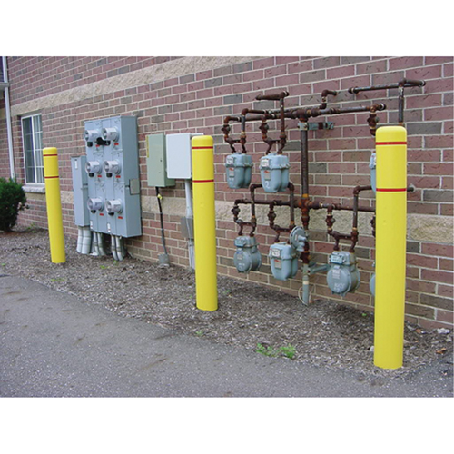 Polyethylene Bollard Covers, 4-1/2" Dia. x 64" L, Yellow WestPier