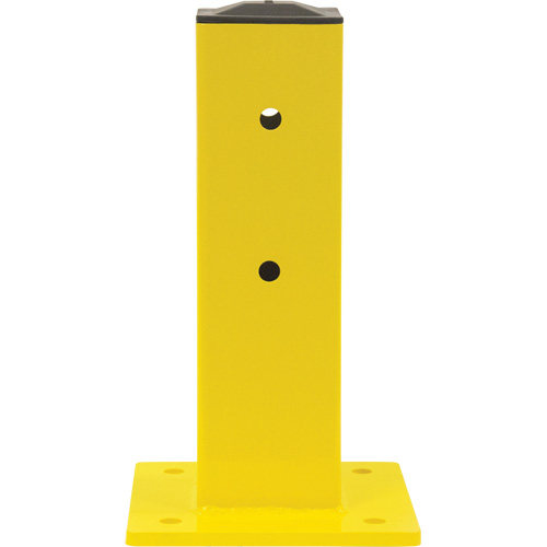 Single Guard Rail Post, Steel, 5" L x 17" H, Safety Yellow WestPier