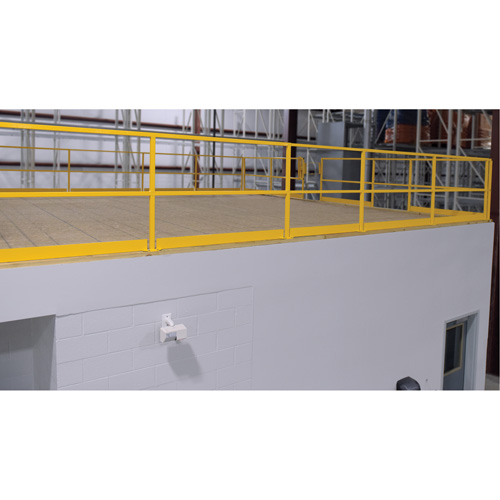 Mezzanine Safety Gate, 68-1/2" L x 42" H, 80-1/16" Raised, Yellow WestPier