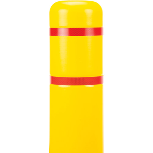 Capuchon en poly&eacute;thyl&egrave;ne pour borne de protection, 4-1/2" dia. x 52" l, Rouge/Jaune WestPier