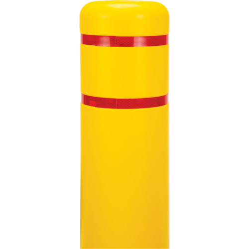 Capuchon en poly&eacute;thyl&egrave;ne pour borne de protection, 6-5/8" dia. x 52" l, Rouge/Jaune WestPier