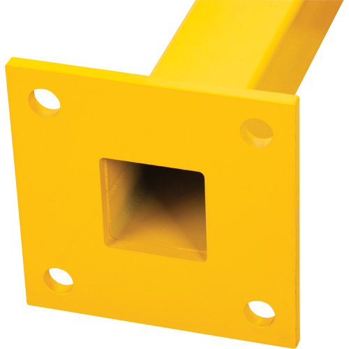 Corner Post for Light-Duty Guard Rails, Steel, 42" H, Safety Yellow WestPier