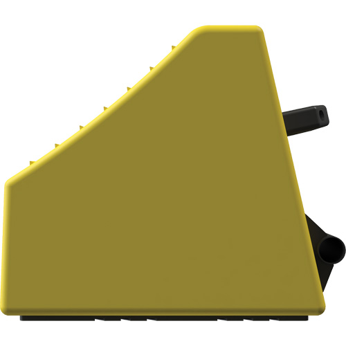 Checkers Safety Heavy-Duty Ultra Class Mining Wheel Chock, HDPE, Yellow, 14-1/2" W x 17-1/2" D x 16" H WestPier
