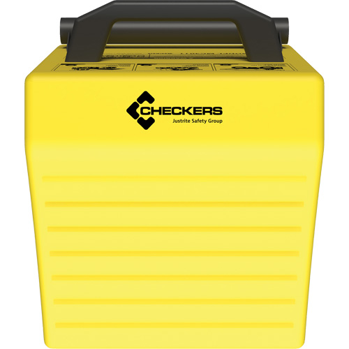 Checkers Safety Heavy-Duty Ultra Class Mining Wheel Chock, HDPE, Yellow, 14-1/2" W x 17-1/2" D x 16" H WestPier