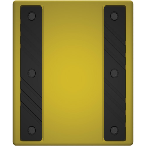 Checkers Safety Heavy-Duty Ultra Class Mining Wheel Chock without Bracket, HDPE, Yellow, 14-1/2" W x 17-1/2" D x 16" H WestPier
