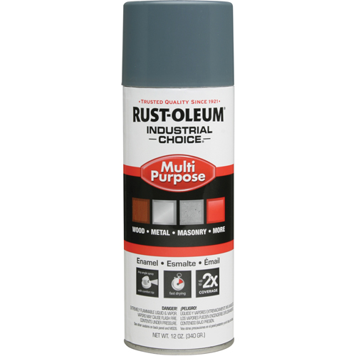 Peinture en a&eacute;rosol &agrave; usages multiples syst&egrave;me 1600 Industrial Choice, Gris machine, Brillant, 12 oz, Canette a&eacute;rosol WestPier