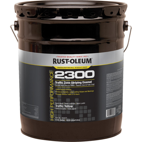 Peinture pour traçage de ligne invers&eacute;e Syst&egrave;me 2300 &agrave; haut rendement, Jaune, 5 gal., Seau WestPier