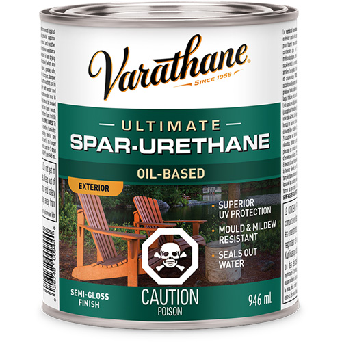 Rev&ecirc;tement &agrave; fini diamant pour bois Varathane, 946 ml, Transparent, Semi-brillant WestPier