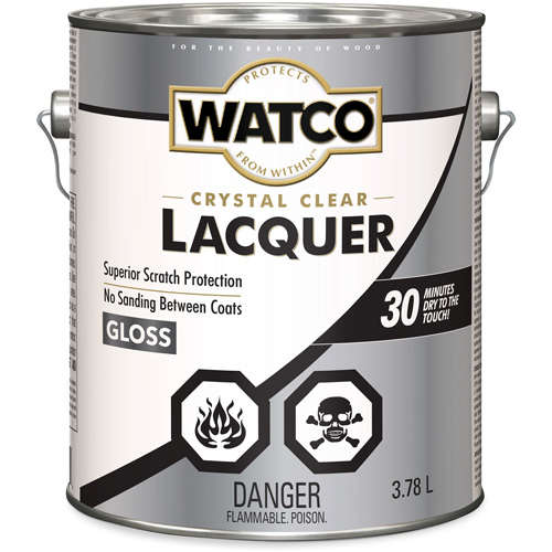 Watco&reg; Lacquer Wood Finish, 3.78 L, Clear, Gloss WestPier