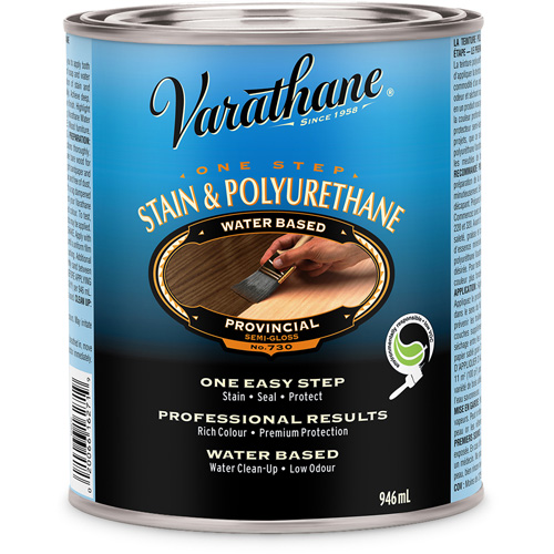 Teinture et rev&ecirc;tement &agrave; base de polyur&eacute;thane en une seule &eacute;tape Varathane, 946 ml, Provincial WestPier