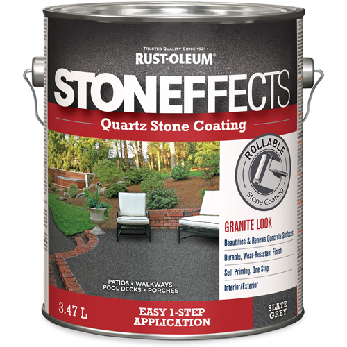 Stoneffects Quartz Stone Coating, 3.78 L, Water-Based, Textured, Grey WestPier