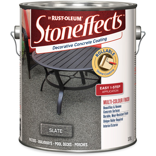 Stoneffects Decorative Concrete Coating, 3.4 L, Solvent-Based, Textured, Grey WestPier