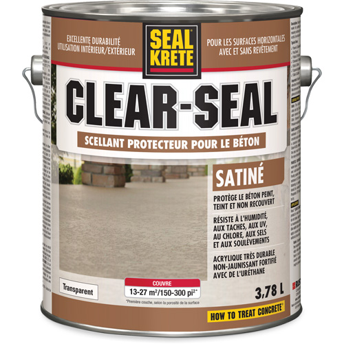 Seal-Krete&reg; Protective Sealer, 3.78 L, Urethane-Based, Satin, Clear WestPier