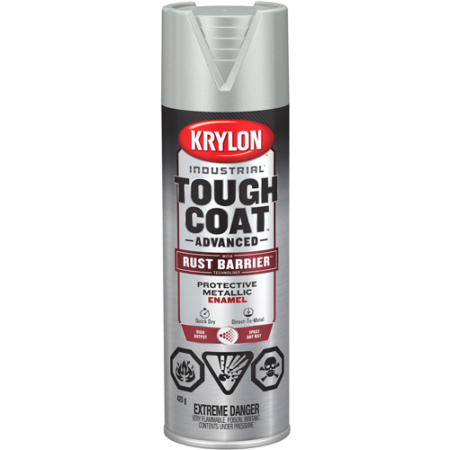 Peinture Tough Coat avec technologie Rust Barrier, Aluminium, M&eacute;tallique, 425 g, Canette a&eacute;rosol WestPier