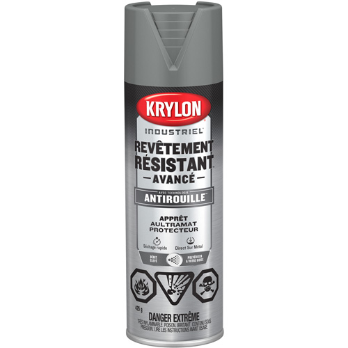 Tough Coat&reg; Advanced Paint with Rust Barrier Technology, Grey Primer, Ultra-Flat, 425 g, Aerosol Can WestPier