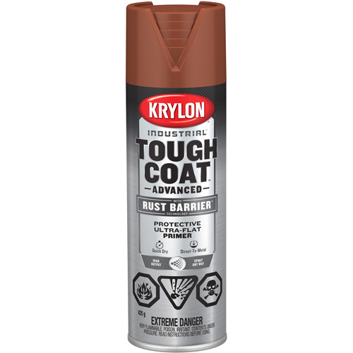 Tough Coat&reg; Advanced Paint with Rust Barrier Technology, Red Oxide Primer, Ultra-Flat, 425 g, Aerosol Can WestPier