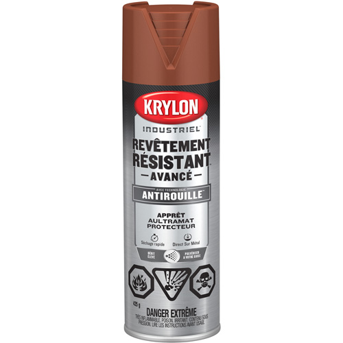 Tough Coat&reg; Advanced Paint with Rust Barrier Technology, Red Oxide Primer, Ultra-Flat, 425 g, Aerosol Can WestPier