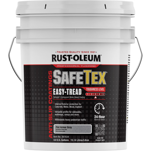 Rev&ecirc;tement d'acrylique SafeTex Easy-Tread, 4 gal., &agrave; l'eau, Fini mat profond/Textur&eacute;, Gris WestPier