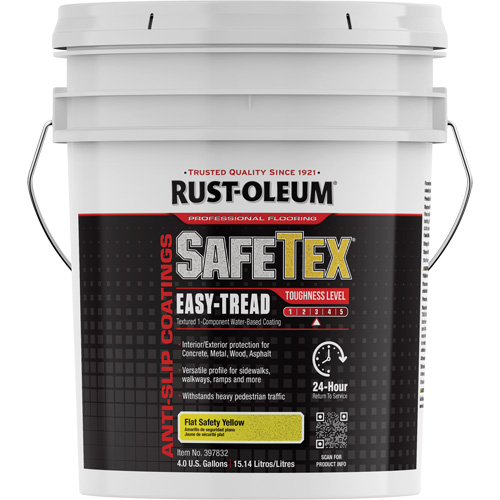 Rev&ecirc;tement d'acrylique SafeTex Easy-Tread, 4 gal., &agrave; l'eau, Plat/Textur&eacute;, Jaune WestPier