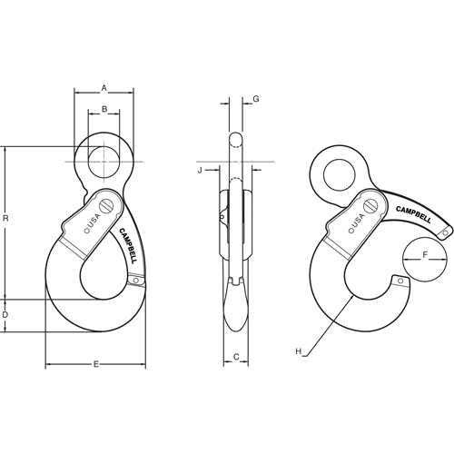 Alloy Steel Eye-Type Self-Locking Hooks WestPier