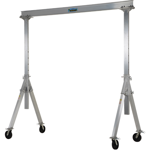 Adjustable Aluminum Gantry Crane, 10' L, 4000 lbs. (2 tons) Capacity WestPier