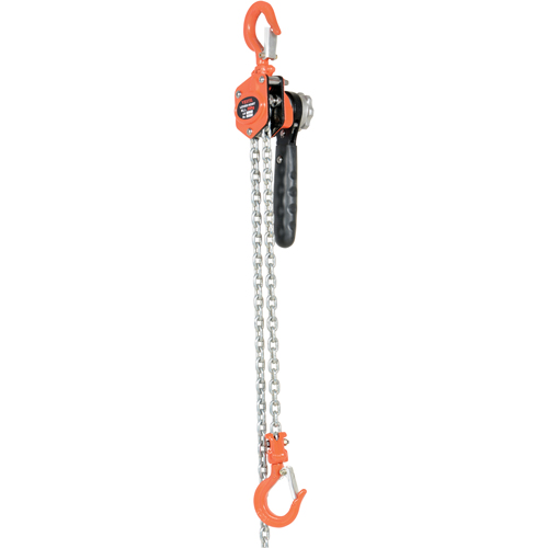 Mini Lever Hoist, 10' Lift, 500 lbs. (0.25 tons) Capacity, Steel Chain WestPier