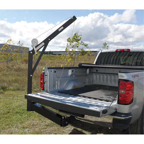Hitch Mounted Truck Jib Crane, 600 lbs. (0.3 tons) Capacity, 84-5/8" Max. Clearance WestPier