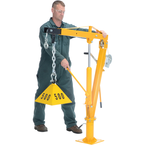 Winch Operated Truck Jib Crane, 1000 lbs. (0.5 tons) Capacity, 86-1/2" Max. Clearance WestPier