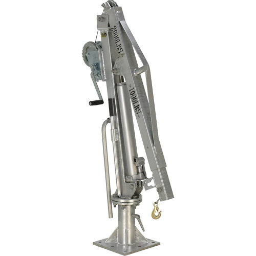 Winch Operated Truck Jib Crane, 1000 lbs. (0.5 tons) Capacity, 97" Max. Clearance WestPier