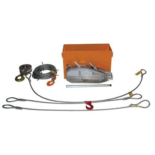 Tirfor&reg; Wire Rope Hoist TU32 Rescue Kit, 5/8" Wire Diameter, 8000  lbs. (4 tons) Capacity WestPier