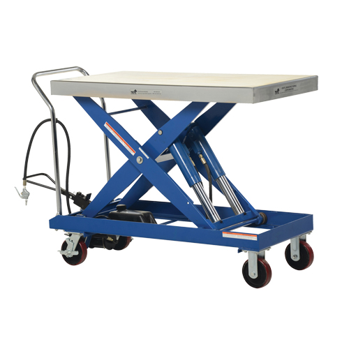 Pneumatic Hydraulic Scissor Lift Table, Steel, 47-1/2" L x 24" W, 2000 lbs. Cap. WestPier