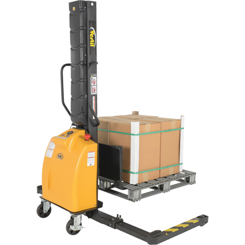 Narrow Mast Powered Lift Stacker, Electric Operated, 1000 lbs. Capacity, 63" Max Lift WestPier