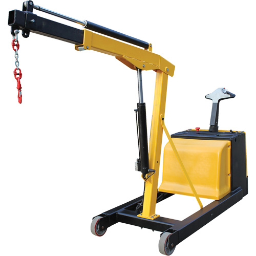 Electric Powered Floor Crane, 8.8' Lift, 1500 lbs. (0.75 tons), 44-1/4" Arm, 62-1/4" H WestPier