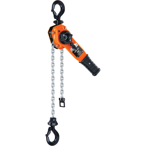 Series 653-A Ratchet Lever Hoist, 10' Lift, 1500 lbs. (0.75 tons) Capacity, Steel Chain WestPier