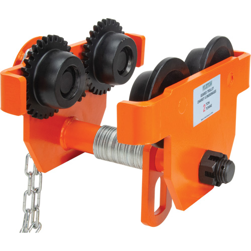 Adjustable Trolley with Safety Plates, 6000 lbs. (3 tons) Capacity, 3-15/16" - 5-14/16" WestPier