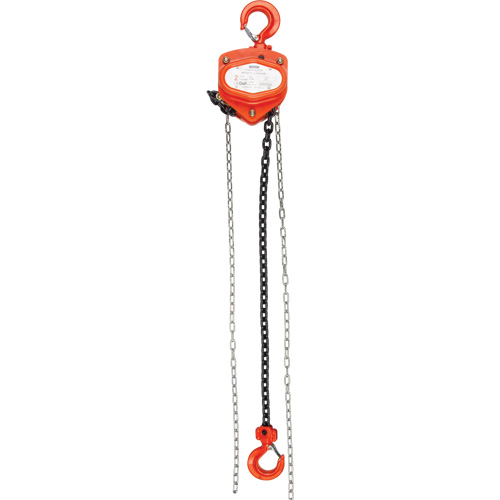 Chain Hoist, 20' Lift, 2000 lbs. (1 tons) Capacity, Alloy Steel Chain WestPier